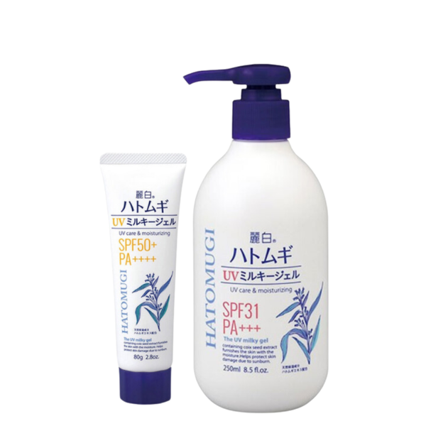 Hatomugi Gel Chống Nắng Cấp Ẩm Cho Mặt, Toàn Thân UV Care & Moisturizing SPF50+/PA++++