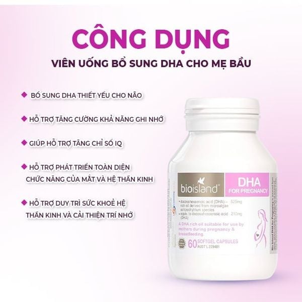 COMBO Bổ Sung Vitamin Cần Thiết Mẹ Bầu Mang Thai - Elevit, Ostelin Canxi D3, Bio Island DHA