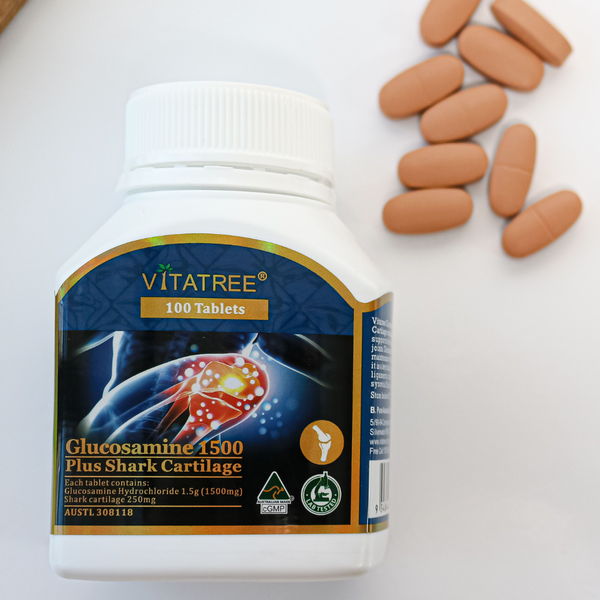 Vitatree Viên Uống Hỗ Trợ Xương Khớp Glucosamine, Sụn Cá Mập 1500mg 80 Viên