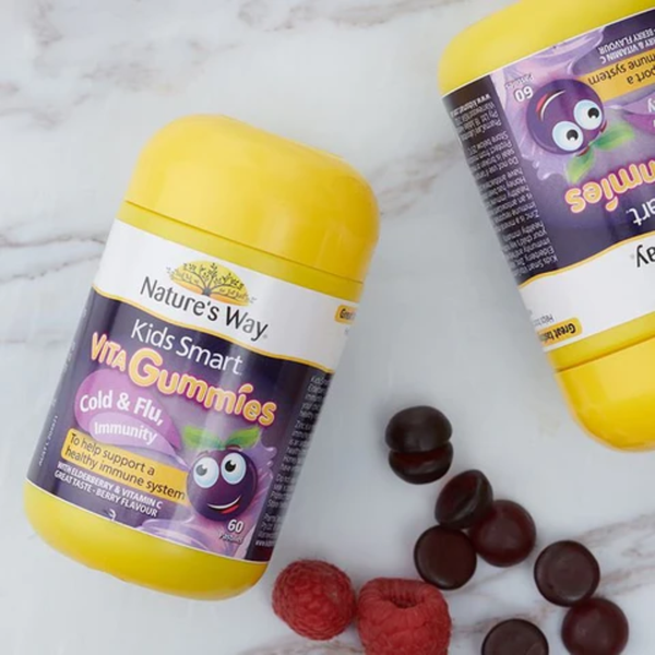 Nature's Way Kẹo Dẻo Kids Smart Tăng Sức Đề Kháng Cho Bé Vị Berry Kids Smart Vita Gummies Immunity 60 Viên