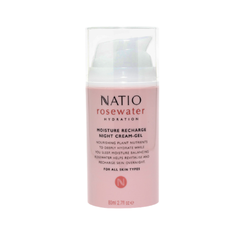 Natio Gel Kem Dưỡng Ẩm Da Ban Đêm Rosewater Hydration Moisture Recharge Night Cream-Gel 80ml