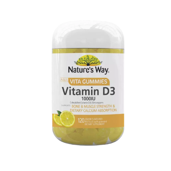 Nature’s Way Kẹo Dẻo Bổ Sung Vitamin D3 1000IU 120 Viên