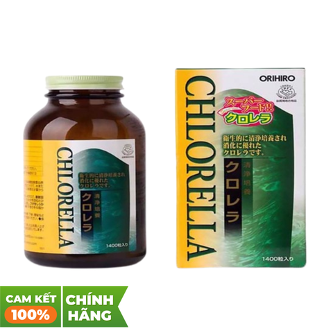 Orihiro Viên Uống Tảo Lục Hỗ Trợ Bảo Vệ Tim Mạch Chlorella 1400 Viên