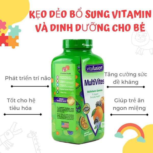 Vitafusion MultiVites Gummy - Kẹo Dẻo Bổ Sung Vitamin