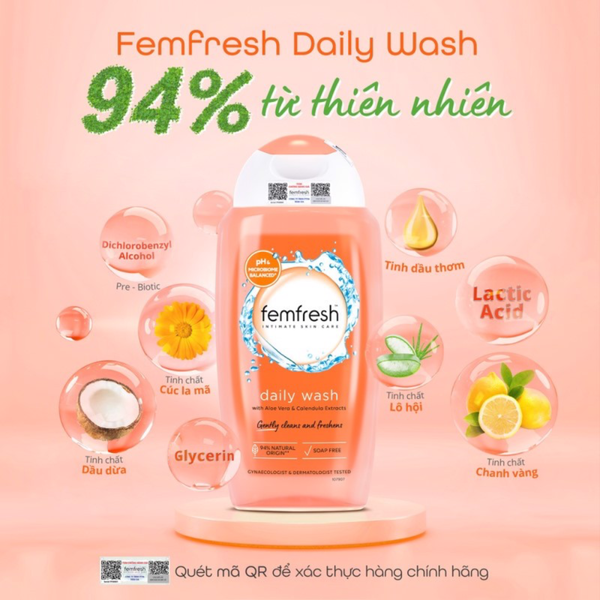 Combo Femfresh Dung Dịch Vệ Sinh Phụ Nữ Daily Intimate Wash, Xịt Thơm Mát Vùng Kín Deodorant Spray