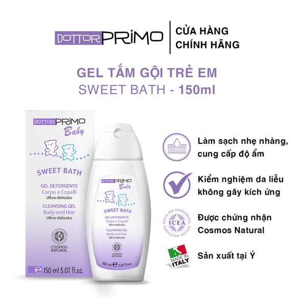 Dottor Primo Gel Tắm Gội Trẻ Em Sweet Bath 150ml