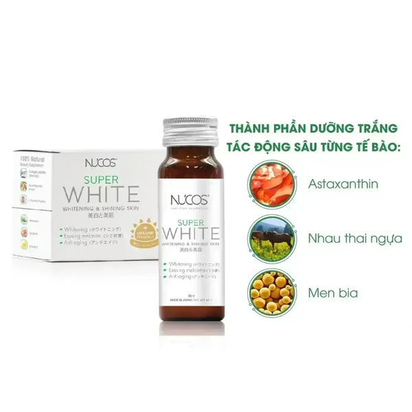 Nucos Nước Collagen Trắng Da Giảm Nám Super White 50ml