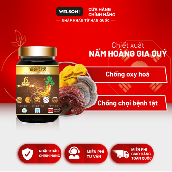 Welson Viên Uống Hồng Sâm Hàn Quốc Ginseng 60 Viên