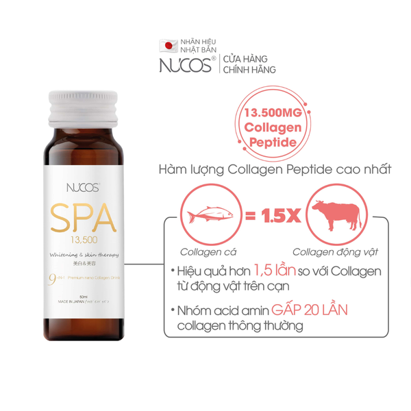 Nucos Nước Collagen Trắng Da Ngừa Lão Hóa Spa 9in1 13.500mg 10 Chai