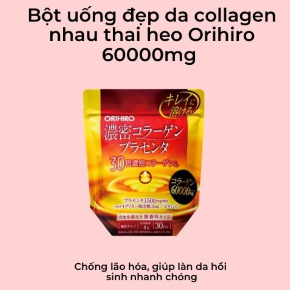 Orihiro Bột Collagen Nhau Thai Heo 60000mg 120g – Greenoly
