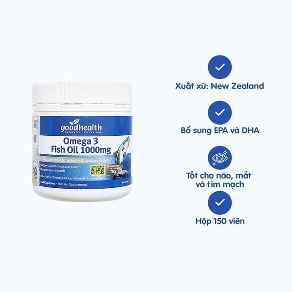 Goodhealth Omega 3 Fish Oil 1000mg Viên Uống Dầu Cá