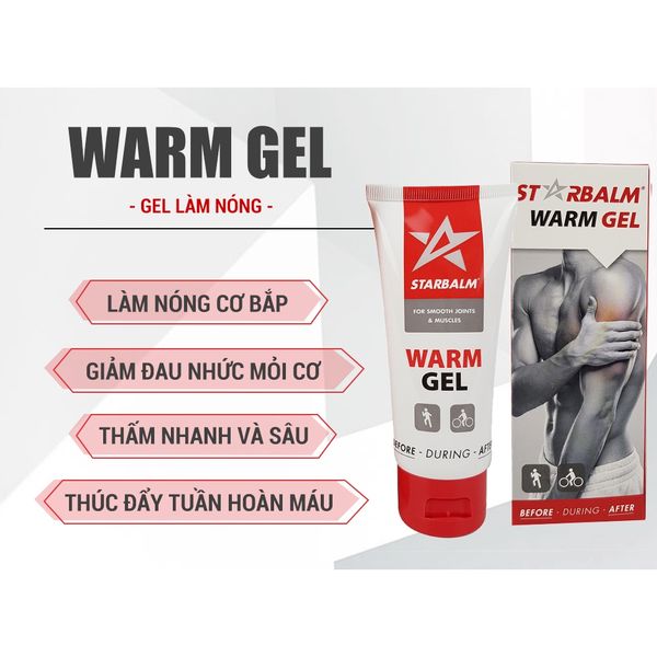Starbalm Gel Làm Nóng Hỗ Trợ Giảm Đau Lưng, Vai, Cổ, Tay, Chân Trước Và Sau Khi Vận Động Tuýp 100ml
