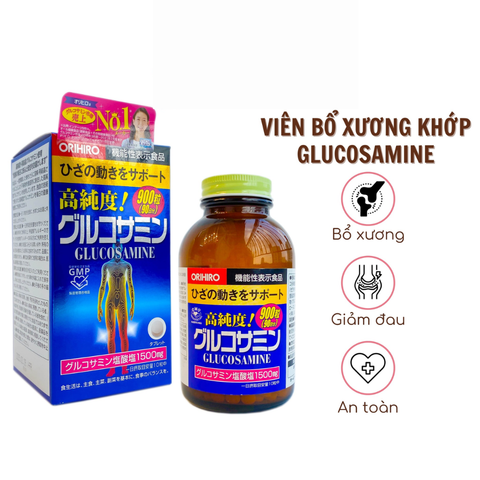 Combo Viên Uống Hỗ Trợ Xương Khớp, Bổ Sung Glucosamine 1500mg 360 Viên & Viên Uống Dầu Cá Bổ Sung Omega 3, EPA & DHA 180 Viên