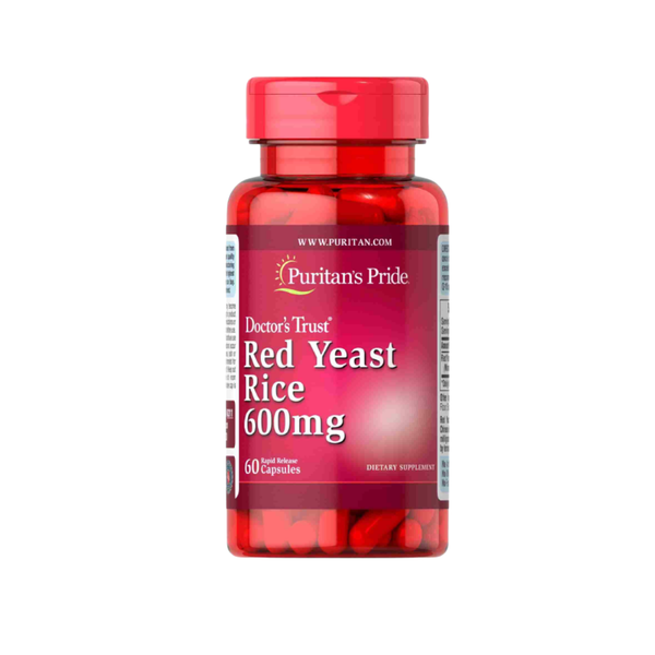 Puritan's Pride Viên Uống Gạo Lứt Đỏ Red Yeast Rice 600 mg Giảm Colesteron Red Yeast Rice 600mg 60 Viên