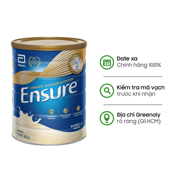 Ensure Sữa Bột Hương Vanilla Úc 850g