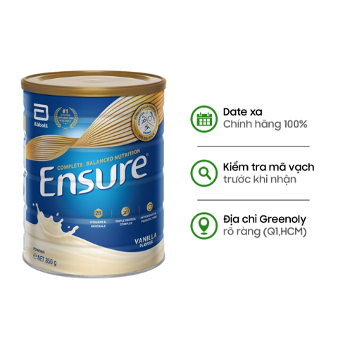 Ensure Sữa Bột Hương Vanilla Úc 850g