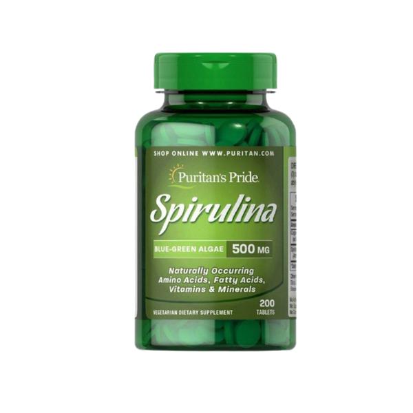 Puritan's Pride Viên Uống Tảo Xoắn Spirulina 500 mg