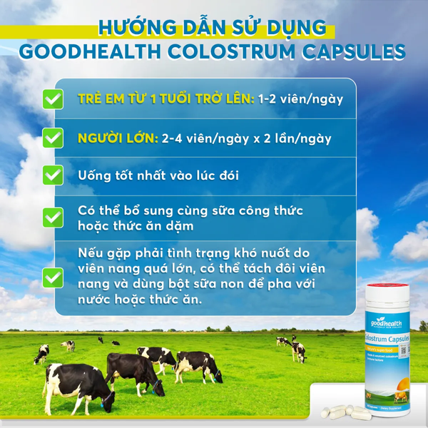 Goodhealth Viên Uống Sữa Non Tăng Cường Miễn Dịch Colostrum 90 Viên