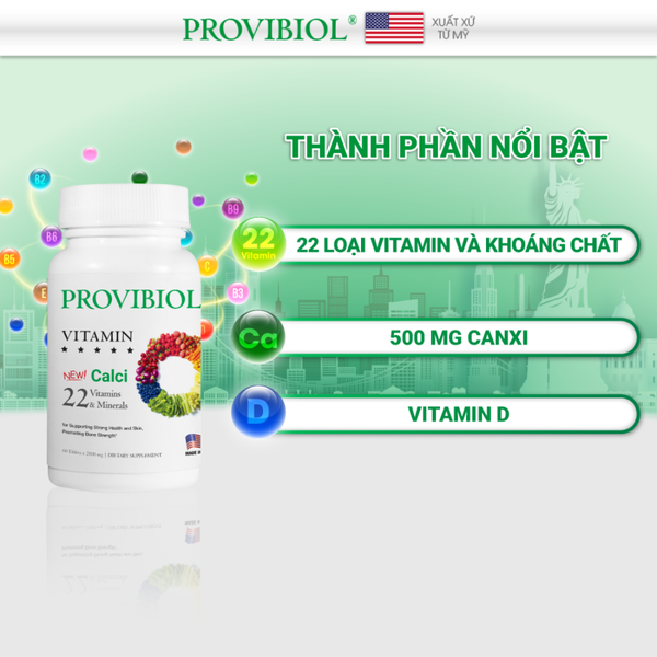 Provibiol Viên Uống Tăng Đề Kháng, Bổ Sung 22 Loại Vitamin