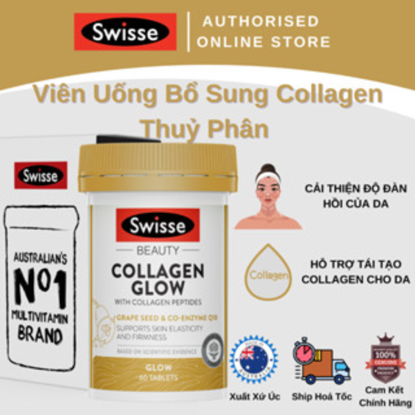 Swisse Viên Bổ Sung Collagen Beauty Glow 60 Viên