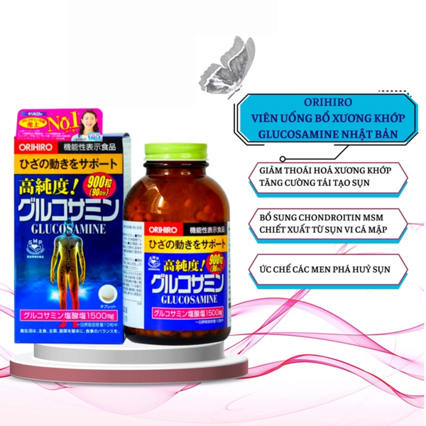 Orihiro Viên Uống Hỗ Trợ Xương Khớp, Bổ Sung Glucosamine 1500mg