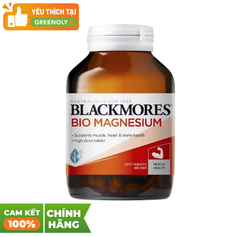 Blackmores Viên Uống Hỗ Trợ Bổ Sung Magie Tự Nhiên Bio Magnesium 200 Viên