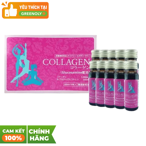 Toyo Koso Kagaku Nước Uống Đẹp Da Bổ Sung Collagen Glucosamine 10 Lọ