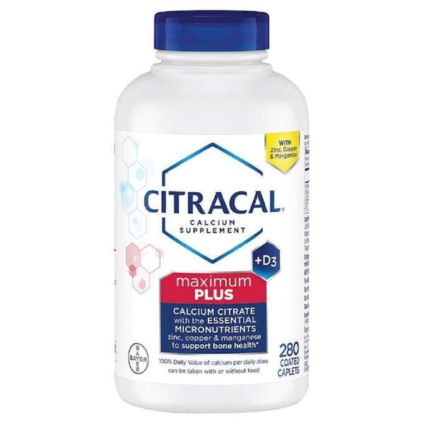 Citracal Viên Uống Bổ Sung Canxi Maximum Calcium Citrate +D3 280 Viên