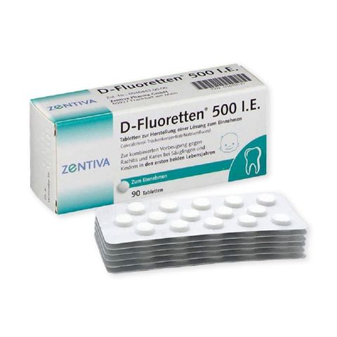 Fluoretten Vitamin D 500 IE Cho Trẻ Sơ Sinh Và Trẻ Nhỏ 90 Viên