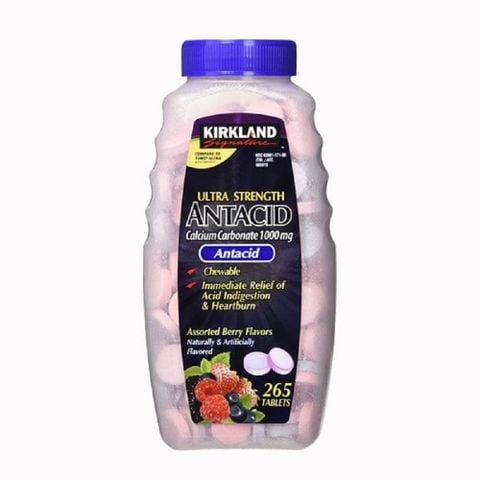 Kirkland Viên Nhai Hỗ Trợ Dạ Dày Ultra Strength Antacid 265 Viên