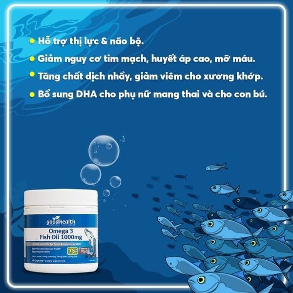Goodhealth Omega 3 Fish Oil 1000mg Viên Uống Dầu Cá