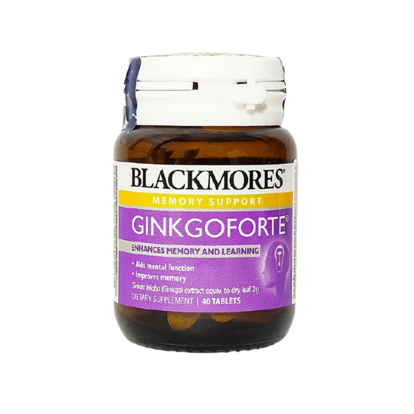 Blackmores Viên Uống Hỗ Trợ Tăng Cường Trí Nhớ Chiết Xuất Bạch Quả Ginkgo Forte 40 viên