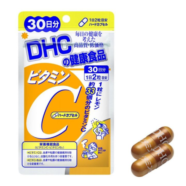 Combo Sáng Da Ngừa Mụn - DHC Vitamin C 30 Ngày, DHC Kẽm 30 Ngày