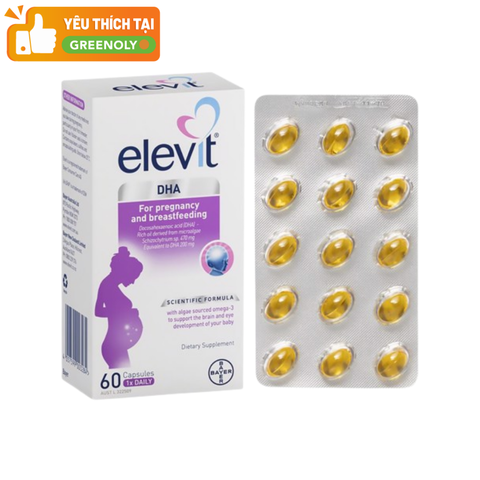 Elevit Viên Uống Bổ Sung Vitamin DHA For Pregnancy & Breastfeeding Cho Bà Bầu 60 Viên