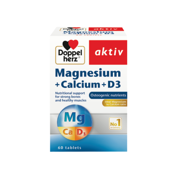 Doppelherz Viên Uống Hỗ Trợ Xương Khớp Magnesium + Calcium + D3 60 viên