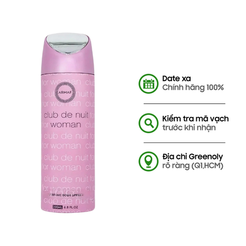 Armaf Xịt Thơm Nữ Club De Nuit Woman 200ml - Quà Tặng