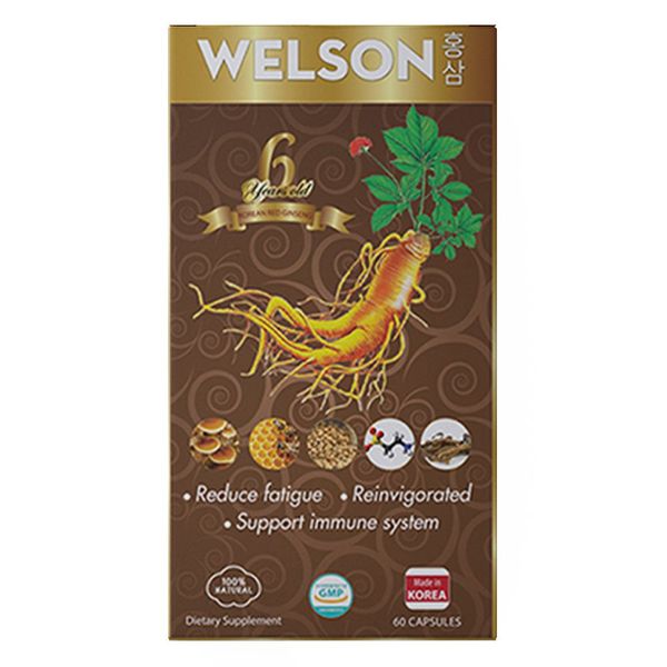 Welson Viên Uống Hồng Sâm Hàn Quốc Ginseng 60 Viên