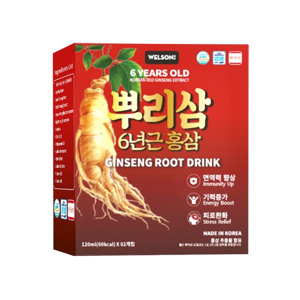 Welson Nước Uống Hồng Sâm Củ Ginseng Root Drink 10 Chai