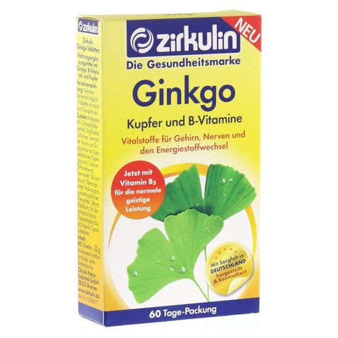 Zirkulin Viên Uống Hỗ Trợ Trí Não Ginkgo 60 Viên