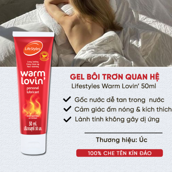 LifeStyles Gel Bôi Trơn Warm Lovin Tăng Cảm Giác Ấm Nóng 50ml- Quà Tặng