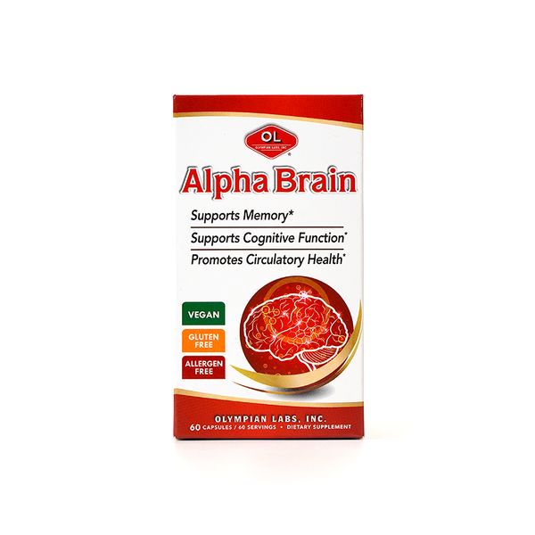 Olympian Labs Viên Uống Bổ Não Và Hỗ Trợ Tuần Hoàn Máu Não Alpha Brain 60 Viên