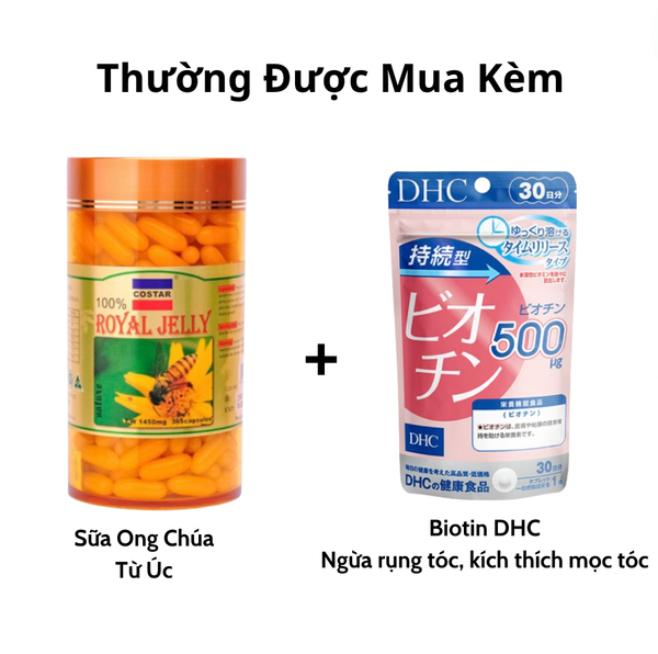 Costar Viên Uống Sữa Ong Chúa Royal Jelly Soft Gel 1450mg 365 Viên