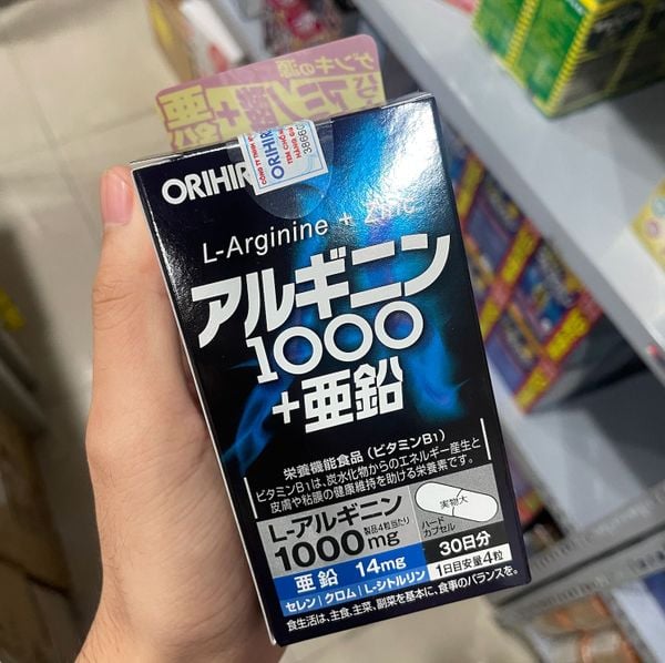 Viên uống Orihiro L-Arginine 1000mg Và Zinc Từ Nhật Bản