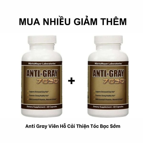 Anti Gray Viên Hỗ Cải Thiện Tóc Bạc Sớm Hair 7050 60 Viên