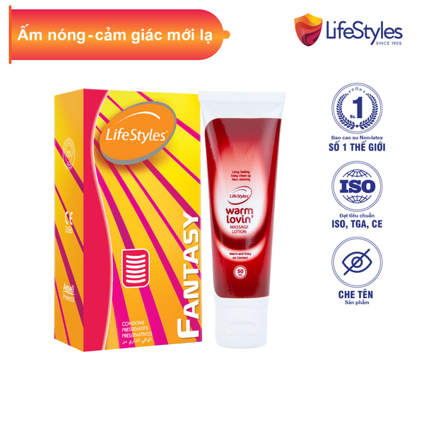 LifeStyles Bao Cao Su Fantasy Có Gân Ngang Hộp 12 Cái