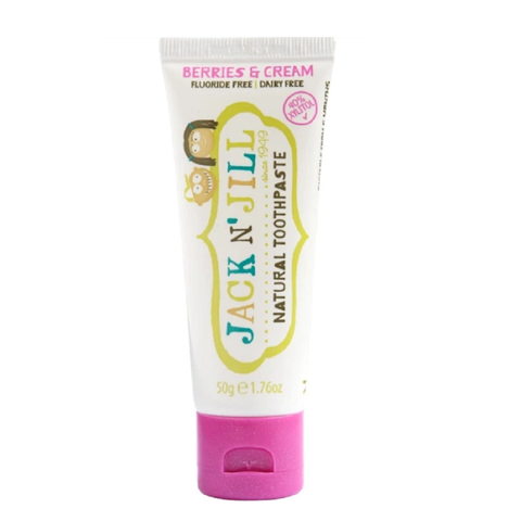 Jack N Jill Kem Đánh Răng Cho Bé Natural Toothpaste 50g - Berries & Cream kem và quả mọng