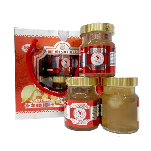 Sallanest Nước Yến Chưng Nhân Sâm Không Đường 20% Tổ Yến 6 Hũ x 70ml
