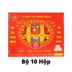 Cung Đình Bộ 10 Hộp Yến Sào Đường Phèn 22% 70ml x 6 Lọ