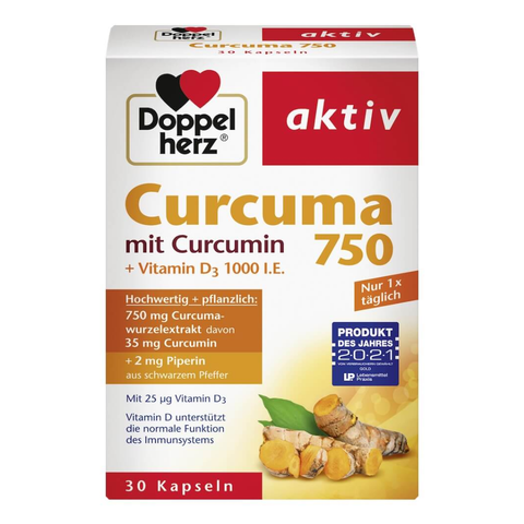 Doppelherz Viên Uống Tinh Bột Nghệ Curcuma 750 30 Viên