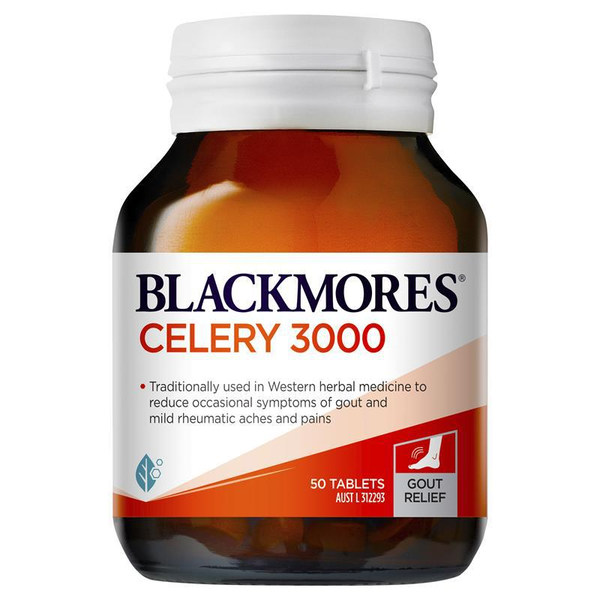 Blackmores Viên Uống Cần Tây Hỗ Trợ Ngăn Ngừa Gout Celery 3000mg 50 Viên